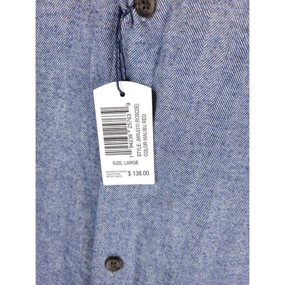 Johnnie-O Button Up Shirt Men's Large Hangin' Out ROSCOE 100% Cotton NWT - Picture 4 of 8